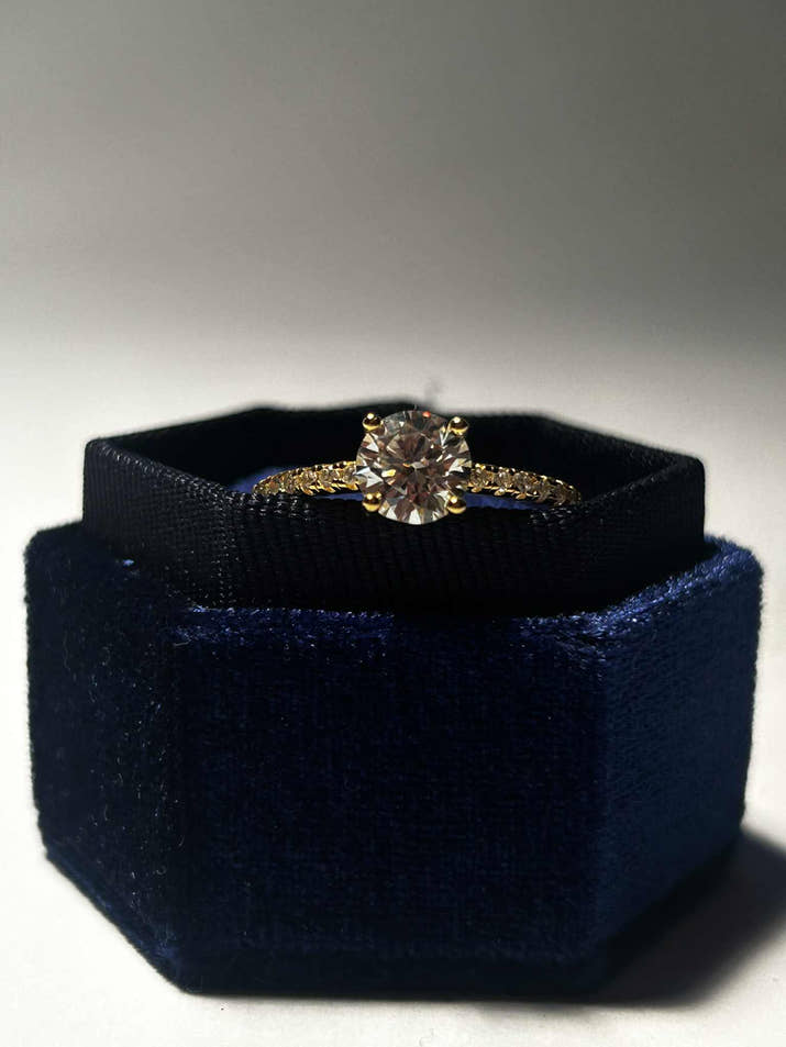 Pierścionek Wieczności – 2 ct Moissanit / srebro 925 / VVS