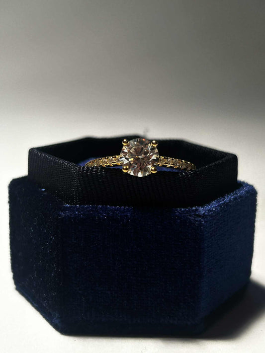 Pierścionek Wieczności – 2 ct Moissanit / srebro 925 / VVS