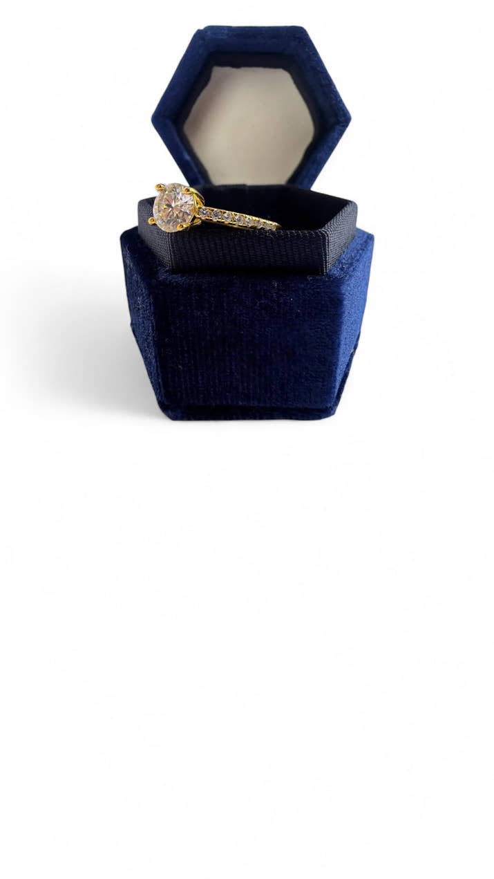 Pierścionek Wieczności – 2 ct Moissanit / srebro 925 / VVS