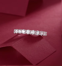 Solitaire Moissanite Ring in 925 Sterling Silver