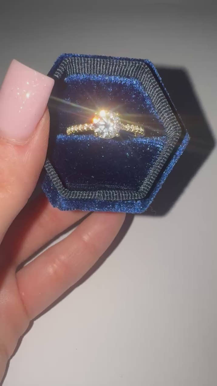 Pierścionek Wieczności – 2 ct Moissanit / srebro 925 / VVS